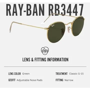 Ray-Ban Round Metal Sunglasses for Stylish UV Protection