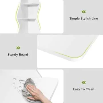 LITTLE TREE Small Corner Shelf, Modern 5-Tier Wall Corner Bookshelf, Stylish Bookcase Storage Rack for Small Space, Living Room, Bedroom