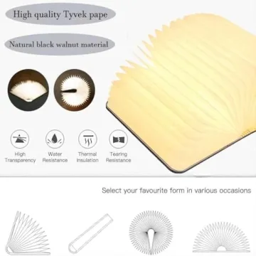 Anwick Lamp Book Folding Mood Light - Versatile LED Table Lamp