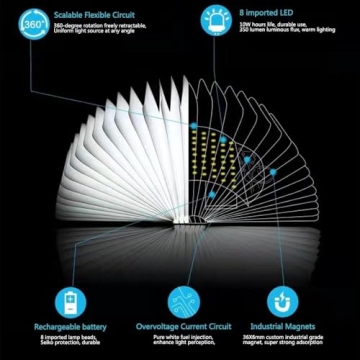 Anwick Lamp Book Folding Mood Light - Versatile LED Table Lamp