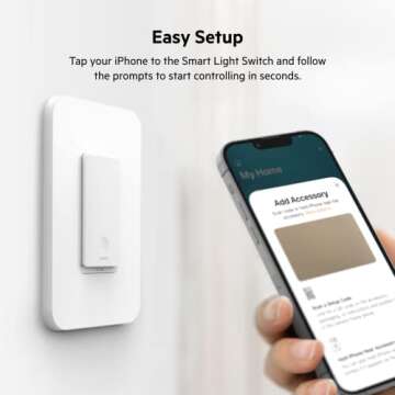 Wemo Smart Light Switch with Thread - Smart Switch for Apple HomeKit - 3 Way Switch Compatible - Smart Home Products, - Can only be used with Apple HomeKit, Apple Home App - Requires Neutral Wire