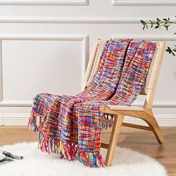 BATTILO HOME Multicolor Throw Blanket: Cozy & Elegant Home Decor