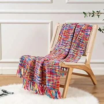 BATTILO HOME Multicolor Throw Blanket: Cozy & Elegant Home Decor