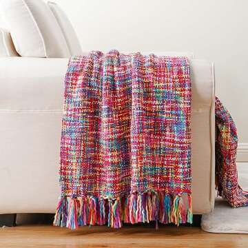 BATTILO HOME Colorful Throw Blanket - Cozy & Stylish