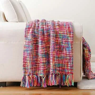 BATTILO HOME Colorful Throw Blanket - Cozy & Stylish