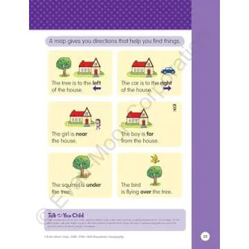 Evan-Moor Skill Sharpeners: Geography Grade K Student Edition Supplemental or homeschool Activity Book, Basic Map Skills