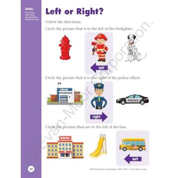 Evan-Moor Skill Sharpeners: Geography Grade K Student Edition Supplemental or homeschool Activity Book, Basic Map Skills