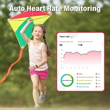 EURANS Kids Fitness Tracker IP68 Waterproof Watch for Ages 5-12