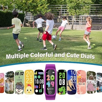 EURANS Kids Fitness Tracker IP68 Waterproof Watch for Ages 5-12