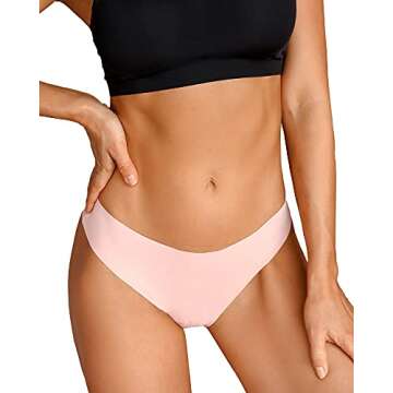 DEANGELMON Seamless Thongs for Women No Show Comfort