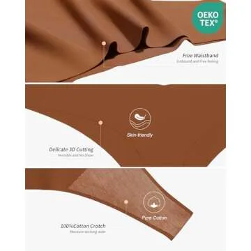 DEANGELMON Seamless Thongs for Women No Show Comfort