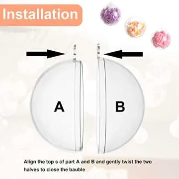 24 Pcs Clear Fillable Ornaments,Transparent Plastic Craft Ornament Balls,DIY Bath Bomb Mold for Christmas,Wedding,Party,Home Decor(70mm)