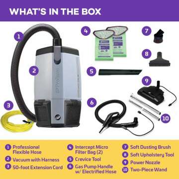 ProTeam ProVac FS 6 Backpack Vacuum with Power Nozzle