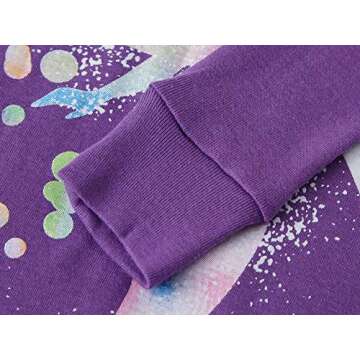 Dolphin&Fish Girls Pajamas 100% Cotton Girls Mermaid Pajamas Toddler Pjs Set Kids Sleepwear 2T Purple