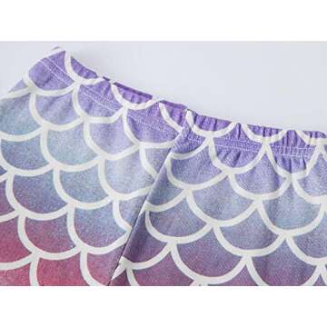 Dolphin&Fish Girls Pajamas 100% Cotton Girls Mermaid Pajamas Toddler Pjs Set Kids Sleepwear 2T Purple