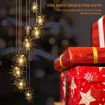 8 LED Solar Wind Chimes for Outdoor Decor and Gifts