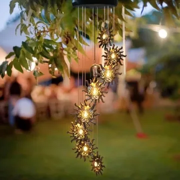 8 LED Solar Wind Chimes for Outdoor Decor and Gifts