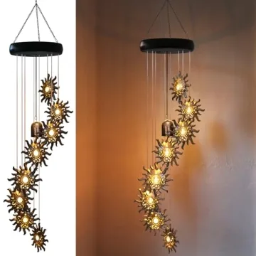 8 LED Solar Wind Chimes for Outdoor Decor and Gifts