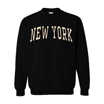 Activa Apparel New York Two-Tone Shneel Patch Embroidered Sweatshirt Black Large