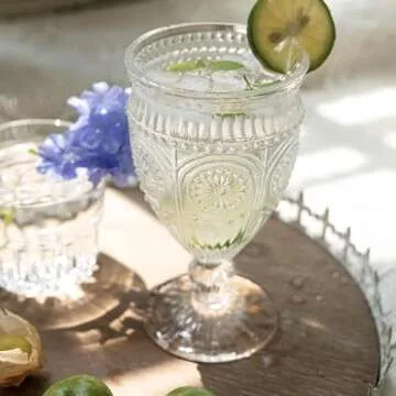 Elegant Kingrol Vintage Wine Goblet Glasses for Parties