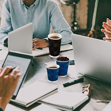 Lamosi 12 oz Coffee Cups 120 Pack Stylish Disposable Cups