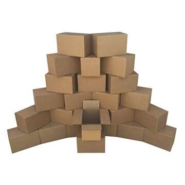 Amazon Basics Cardboard Moving Boxes - 25-Pack for Moving