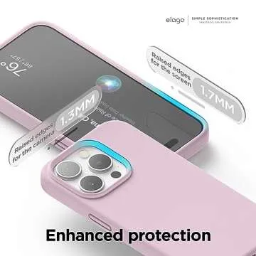 elago Compatible with iPhone 15 Pro Case, Liquid Silicone Case, Full Body Protective Cover, Shockproof, Slim Phone, Anti-Scratch Soft Microfiber Lining, 6.1 inch (Light Lilac)