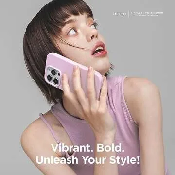 elago Compatible with iPhone 15 Pro Case, Liquid Silicone Case, Full Body Protective Cover, Shockproof, Slim Phone, Anti-Scratch Soft Microfiber Lining, 6.1 inch (Light Lilac)