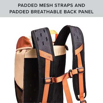 Tezos Juniper Daypack, Lightweight Hiking Backpack and Hydration Pack for Camping, Travel, Biking, and the Outdoors, 16 Liter (Desert Sand)