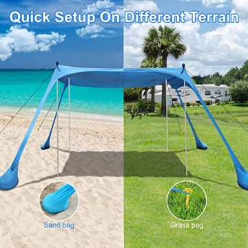 Beach Tent Sun Shelter with UPF 50+ UV Protection