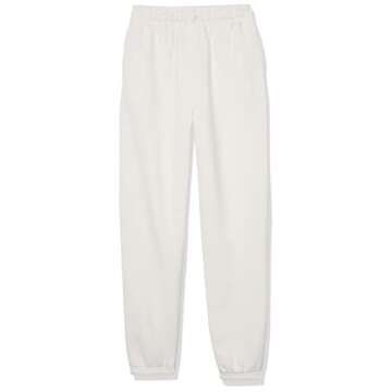 The Drop Women's Harley High Waisted Fleece Jogger, Whisper White, S