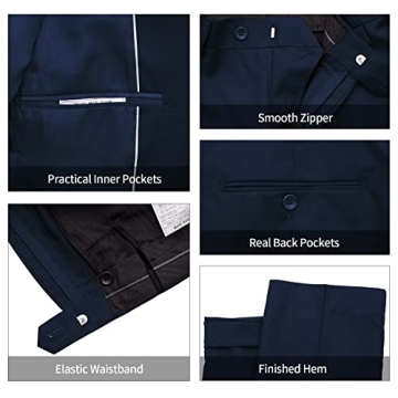 WEEN CHARM Men's Slim Tuxedo Suit Set for All Occasions