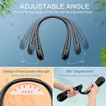 DGLK Portable Neck Fan - Innovative Leafless Design