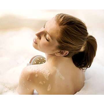KCHEX Dry/Wet Bath Body Brush- Natural Boar's Bristle Massage for Better Exfoliation - Remove Dead S...