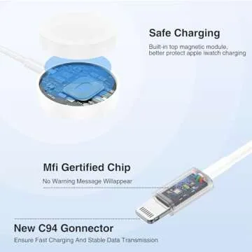 QZIIW Apple Watch Charger,Apple Watch Magnetic Fast Charger to USB C Cable,3 in 1 Apple Watch Charging Cable 6 FT,Compatible with Apple Watch Series 9/8/7/6/SE/5/4,iPhone 16/15/14/13/12/11,ipad Etc.