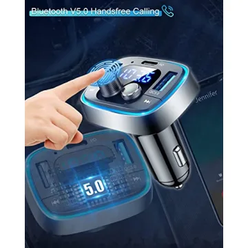 LIHAN Bluetooth Car Adapter USB C FM Transmitter for Music