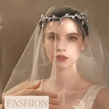 Elegant Rhinestone Leaf Wedding Tiara for Women