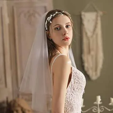 Elegant Rhinestone Leaf Wedding Tiara for Women