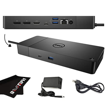 Dell WD19S Docking Station with 130W Power Adapter and 90W Power Delivery - USB Type-C, HDMI, Dual D...