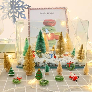 Mini Sisal Frosted Christmas Trees for Holiday Decor