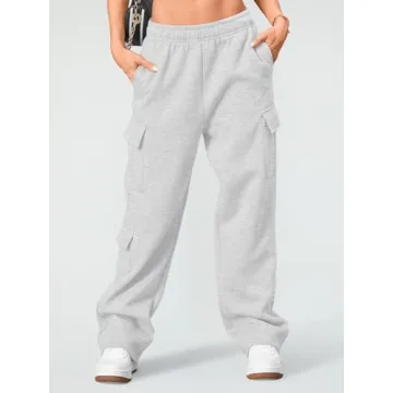 AUTOMET Women's Cargo Sweatpants Stylish & Warm