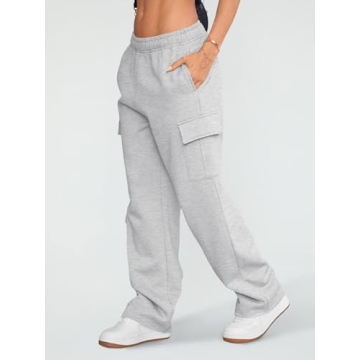 AUTOMET Women's Cargo Sweatpants Stylish & Warm