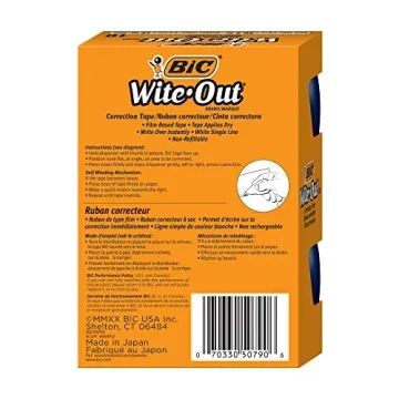 BIC Wite-Out Correction Tape - Instant Correction Convenience