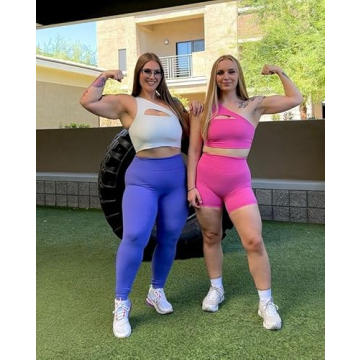 Aoxjox Women's Asymmetric Workout Bra Stylish Support