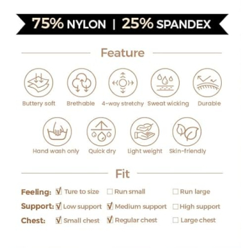 Aoxjox Women's Asymmetric Workout Bra Stylish Support