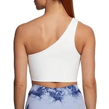 Aoxjox Women's Asymmetric Workout Bra Stylish Support