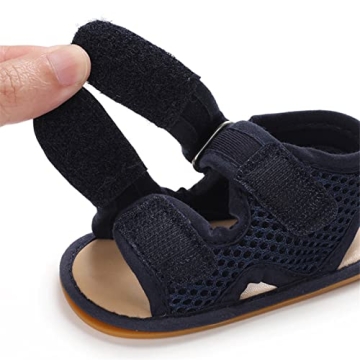 RVROVIC Baby Boys Girls Sandals Premium Soft Anti-Slip Rubber Sole Infant Summer Outdoor Shoes Toddler First Walkers (12-18 Months Toddler, 1-Blue)