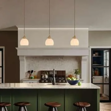 Shenmoyl Vintage White Tulip Mini Pendant Light