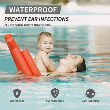 LYSIAN Moldable Soft Ear Plugs for Sleeping - Water Proof Noise Cancelling Wax Reusable Earplugs for Swimming, Travel, Flying - Suit for Side Sleeper, Kid and Adult