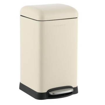happimess HPM1012J Betty Retro Mini 3.2-Gallon Step-Open Trash Can, Fingerprint Resistant, Modern, M...